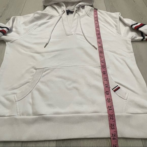 Tommy Hilfiger White Pullover Hoodie Size Large - Picture 4 of 10